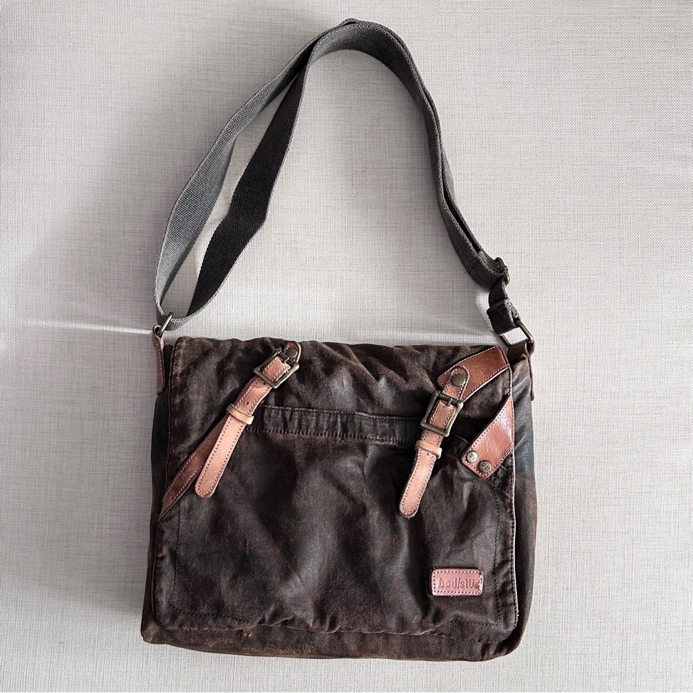 Bed Stu Declan Waxed Canvas Messenger Bag - Picture 3 of 13